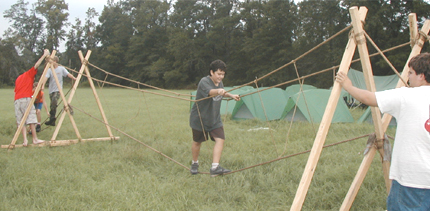 Link to: Double A-Frame Monkey Bridge Double A-Frane Monkey Bridge built with Laminated Spars