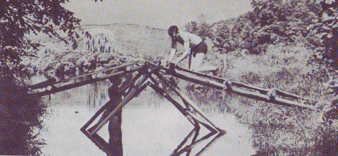Single Lock Bridge Photo Scanned from 1967 Field Book