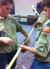 Link to: Larger Image Spacing their round lashings.