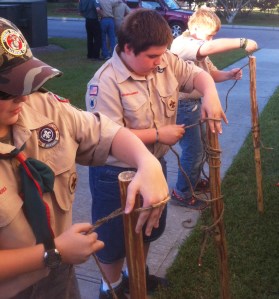 Hitching Race during the Troop Meeting Gathering Period