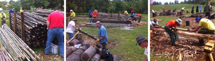 Notice how the pile is progressively getting smaller! (Photos taken in between periods of rain.) Click for larger view, and click again for detailed images.