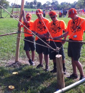 From left to right: Corner Rope Handler, 2 Observers, Signal Caller 