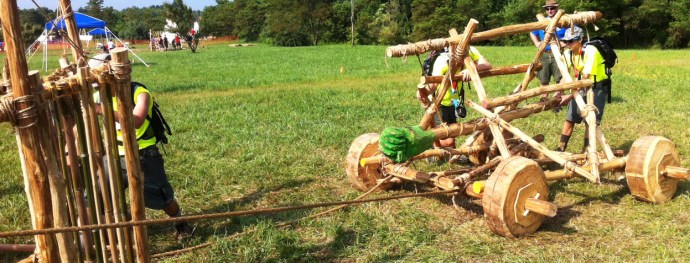 Link to: Larger Image Positioning the Battering Ram to Knock Open the Gate