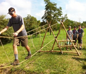 Modified Double A-Frame Monkey Bridge