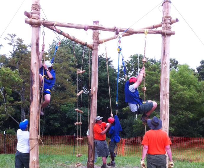 Link to: Larger Image The Rope Climbing Area in Peschke Field