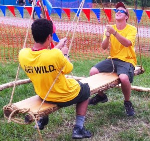 Link to: Larger Image Learning the Ropes on the Swing Boat