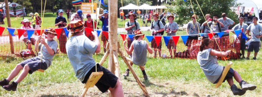 Members of a  Venture Crew Take a Ride 