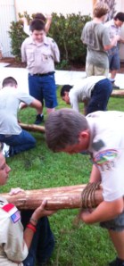 Shear Lashings are Applied to the Tips of the Legs