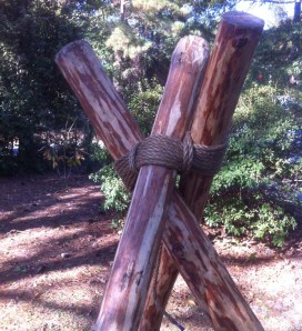 Tripod Lashing With Plain Turns