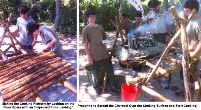 It's obvious the patrol is ready to foil cook their lunches before the coals are ready!