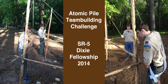 The Atomic Pile challenged Scouts behind the Trading Post.